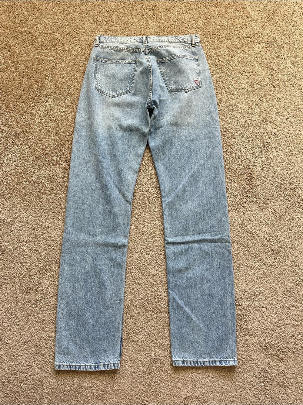 Djerf Avenue Light Blue Straight Leg Jeans - Picture 5 of 9